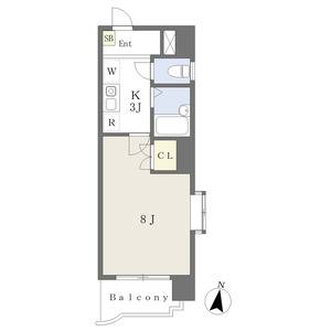 1K 間取り図