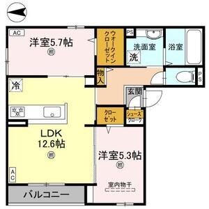 2LDK 間取り図