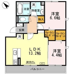 2LDK 間取り図
