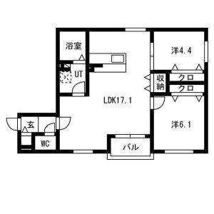 2LDK 間取り図