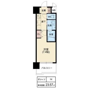 1K 間取り図