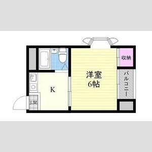 1K 間取り図