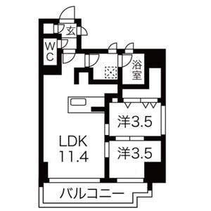 2LDK 間取り図