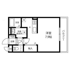 1K 間取り図