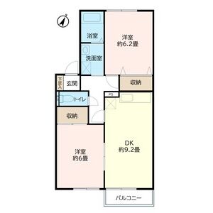 2DK 間取り図