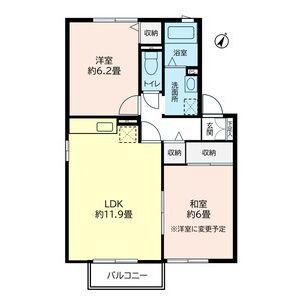 2LDK 間取り図