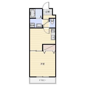 1DK 間取り図