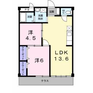 2LDK 間取り図