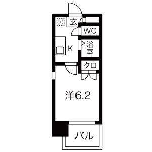 1K 間取り図