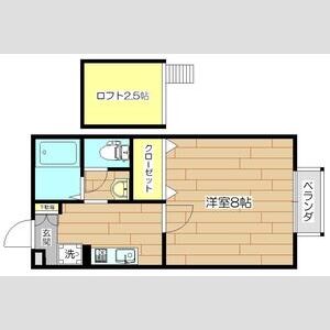 1K 間取り図