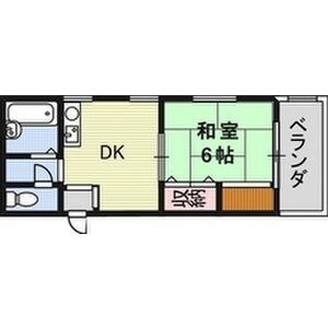 1DK 間取り図