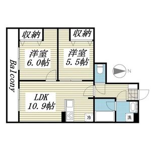 2LDK 間取り図
