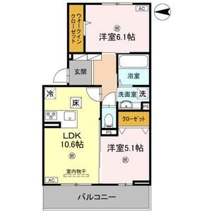 2LDK 間取り図