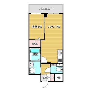 1LDK 間取り図