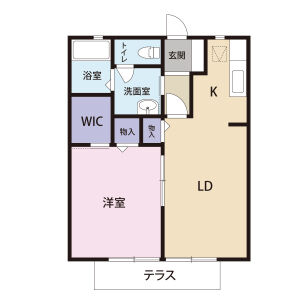 1LDK 間取り図