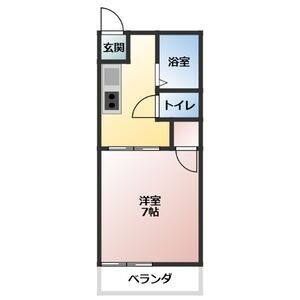 1K 間取り図