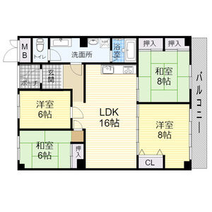 4LDK 間取り図