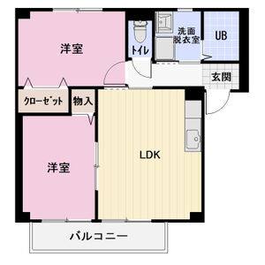 2LDK 間取り図