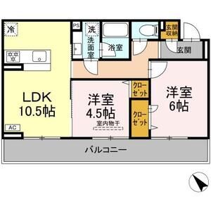 2LDK 間取り図
