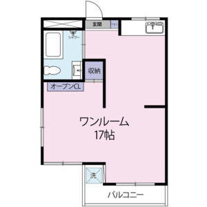 1LDK 間取り図