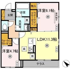 2LDK 間取り図
