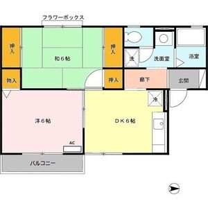 2DK 間取り図
