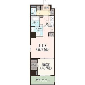 1LDK 間取り図
