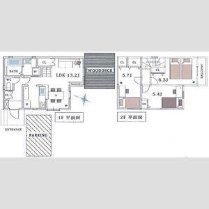 3LDK 間取り図