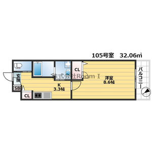 1K 間取り図