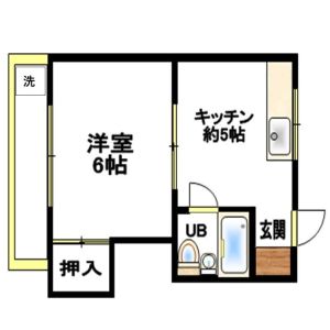 1DK 間取り図