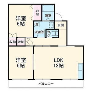 2LDK 間取り図
