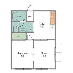 2DK 間取り図