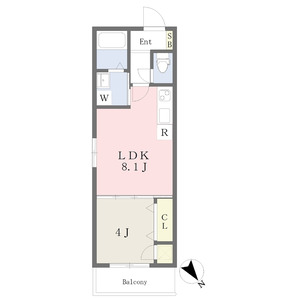 1LDK 間取り図