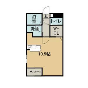 1K 間取り図