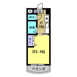 1K 間取り図