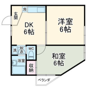 2DK 間取り図
