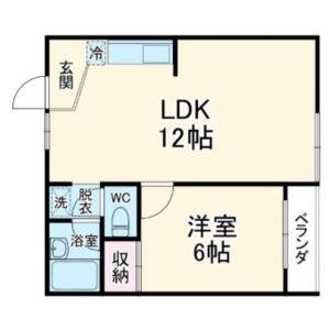 1LDK 間取り図