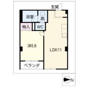 1LDK 間取り図