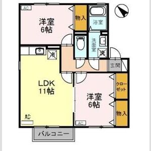 2LDK 間取り図