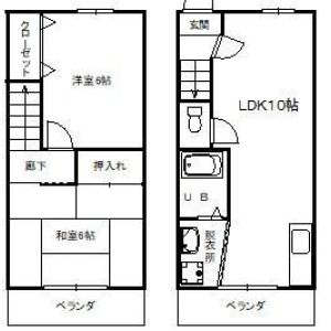 2LDK 間取り図
