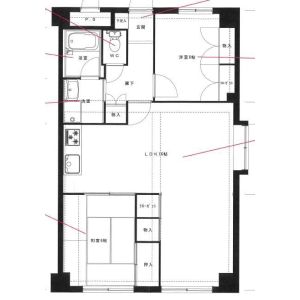 2LDK 間取り図