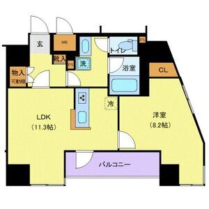 1LDK 間取り図