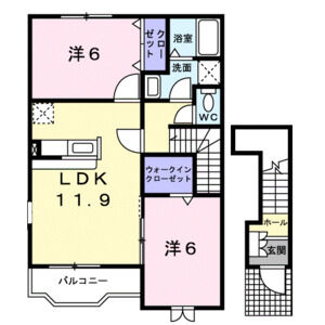 2LDK 間取り図