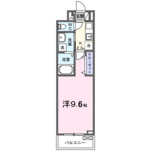 1K 間取り図