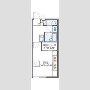 1K 間取り図