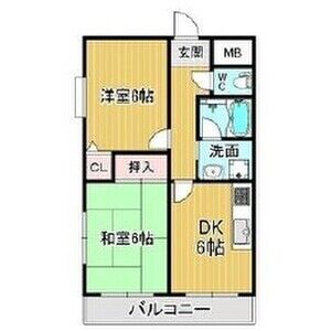 2DK 間取り図