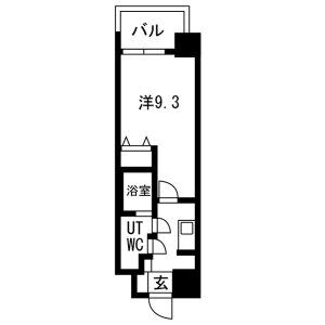 1K 間取り図