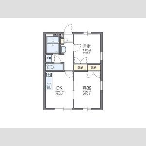 2DK 間取り図