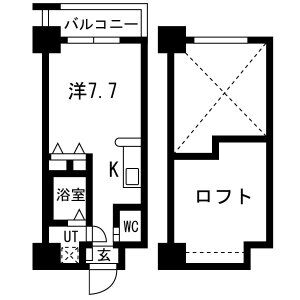 ワンルーム 間取り図