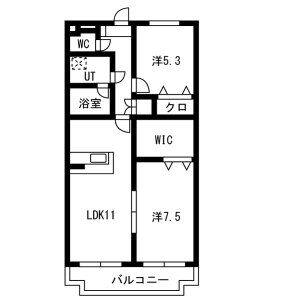 2LDK 間取り図